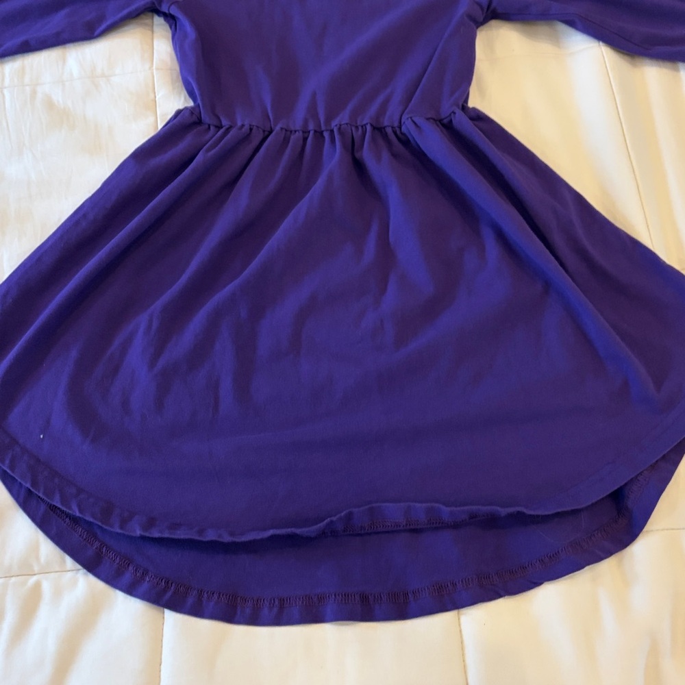 Arshiner purple long-sleeve skater-style dress size 110 (US equivalent 5-5T) - Picture 3 of 6